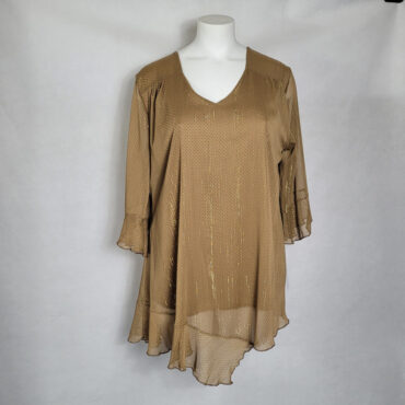 Tunique habillee pour mariage. Tunique voile à pois chic femme grande taille