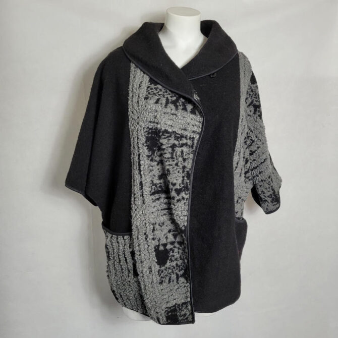 veste laine noire femme. – Image 2