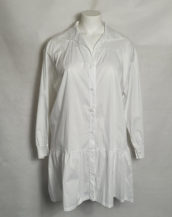 Chemise longue fashion blanche femme ronde