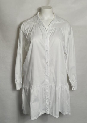 Chemise longue fashion blanche femme ronde