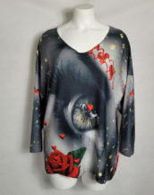 Pull fin motif original femme grande taille