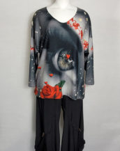Pull fin motif original femme grande taille