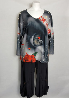 Pull fin motif original femme grande taille