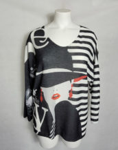 Pull fin motif tendance femme grande taille