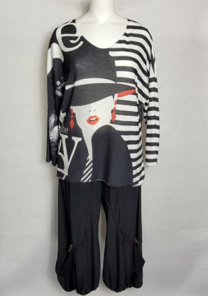 Pull fin motif tendance femme grande taille