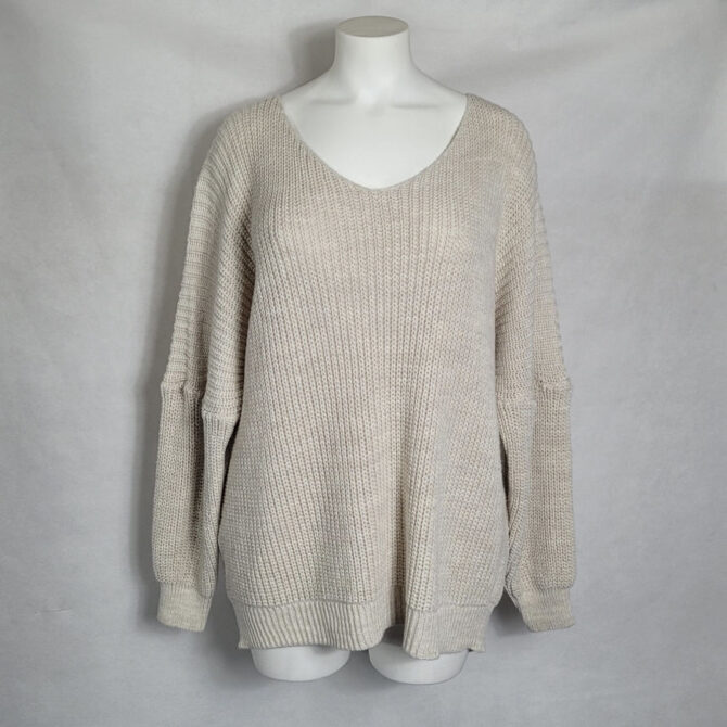 Pull épais fashion femme grande taille col V