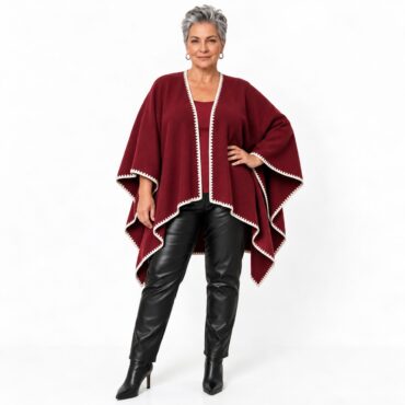 poncho manteau femme par femme plus de 60 ans