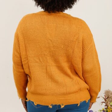 pull grosse maille laine femme ronde