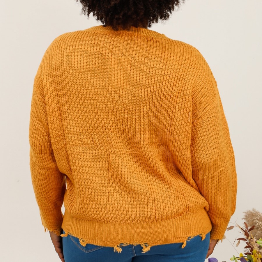 pull grosse maille laine femme ronde