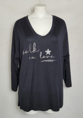 Pull fin original femme grande taille col V