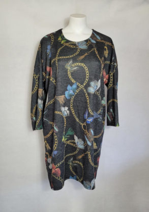 Robe pull courte femme grande taille col rond