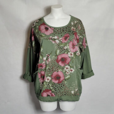 Sweat fleurie original femme grande taille
