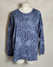 Sweatshirt bleu animal femme grande taille