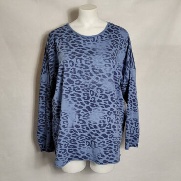 Sweatshirt bleu animal femme grande taille