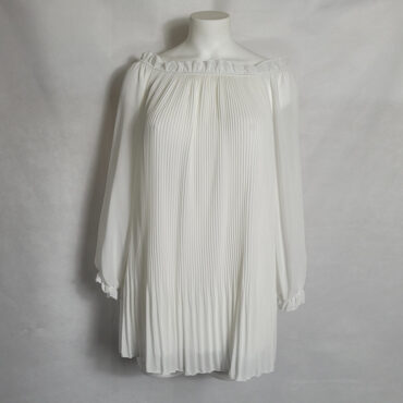 Tunique voile plissée blanc
