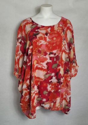 Tunique large fleurie femme ronde grande taille