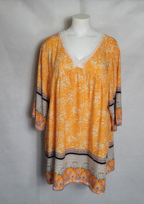Tunique longue bohème femme ronde chic