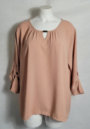 blouse soirée chic rose femme grande taille