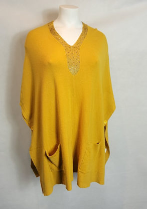 poncho laine coloré femme grande taille