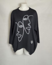 Sweat motif moderne femme grande taille
