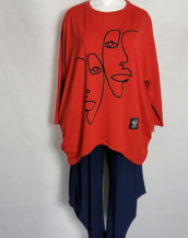 Sweat motif moderne femme ronde grande taille