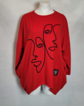 Sweat motif moderne femme ronde grande taille