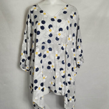 Tunique large floral original femme grande taille