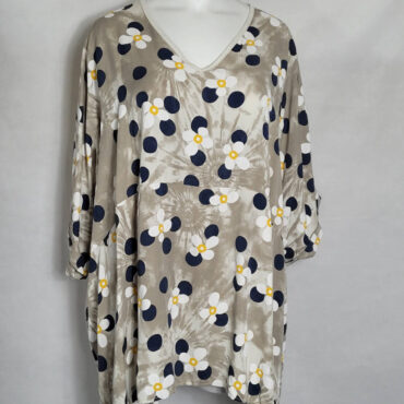 Tunique large floral original femme ronde
