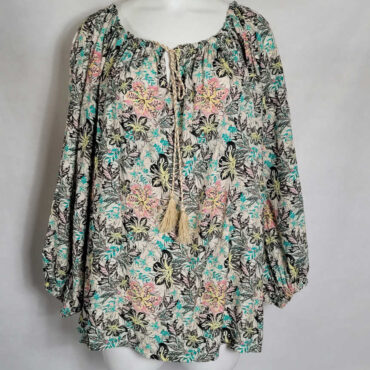 chemisiers grandes tailles femmes.blouse large femme ronde col élastiqué