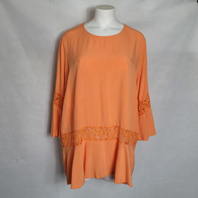 Tunique unie orange – Image 2