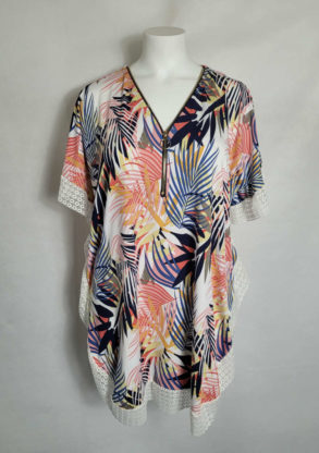 Tunique ample coloré femme grande taille col V
