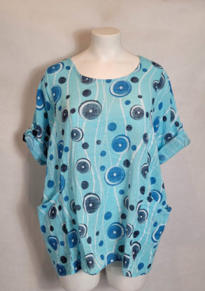 Tunique coton large droite coton femme ronde