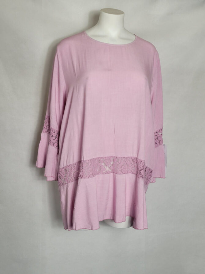 Tunique droite femme ronde manches courtes