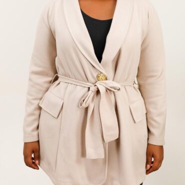 Veste Blazer Beige Femme grande taille