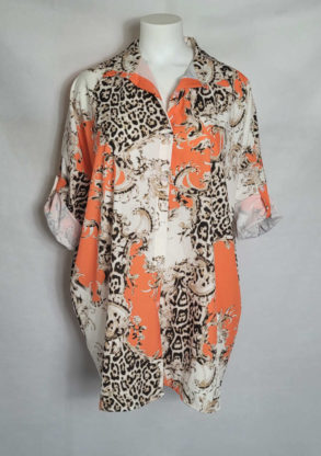 Chemise chic animal femme grande taille