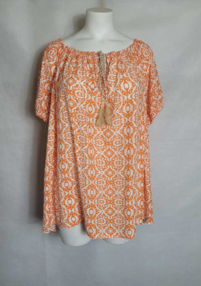 Tunique bohème originale femme ronde col rond