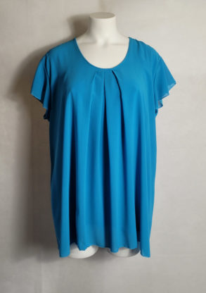 Tunique chic voile azur femme grande taille