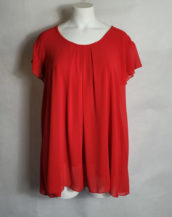 Tunique chic voile rouge femme grande taille