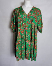 Tunique verte florale femme grande taille