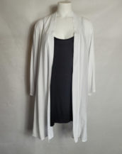 Gilet long blanc femme grande taille