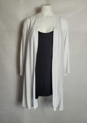 Gilet long blanc femme grande taille