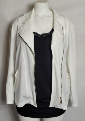 Veste chic blanc habillé femme grande taille