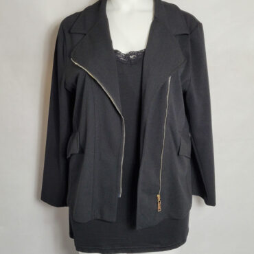 Veste chic noir habillé femme grande taille