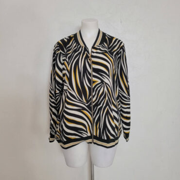 bombers veste legere femme grande taille motif zebre