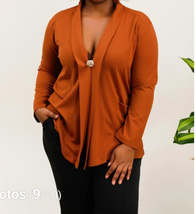 Gilet coloré leger manche longue femme ronde