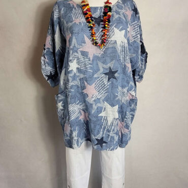Pantacourt femme blanc et tunique grande taille femme