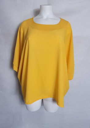 Tunique ample chic jaune femme grande taille