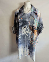 Chemise motif jeans femme grande taille