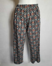 Pantalon fluide large ethnic femme ronde