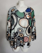 Pull fin graphique femme grande taille